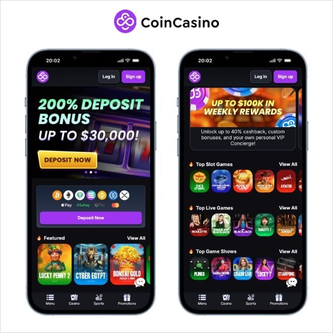 coin casino screenshot